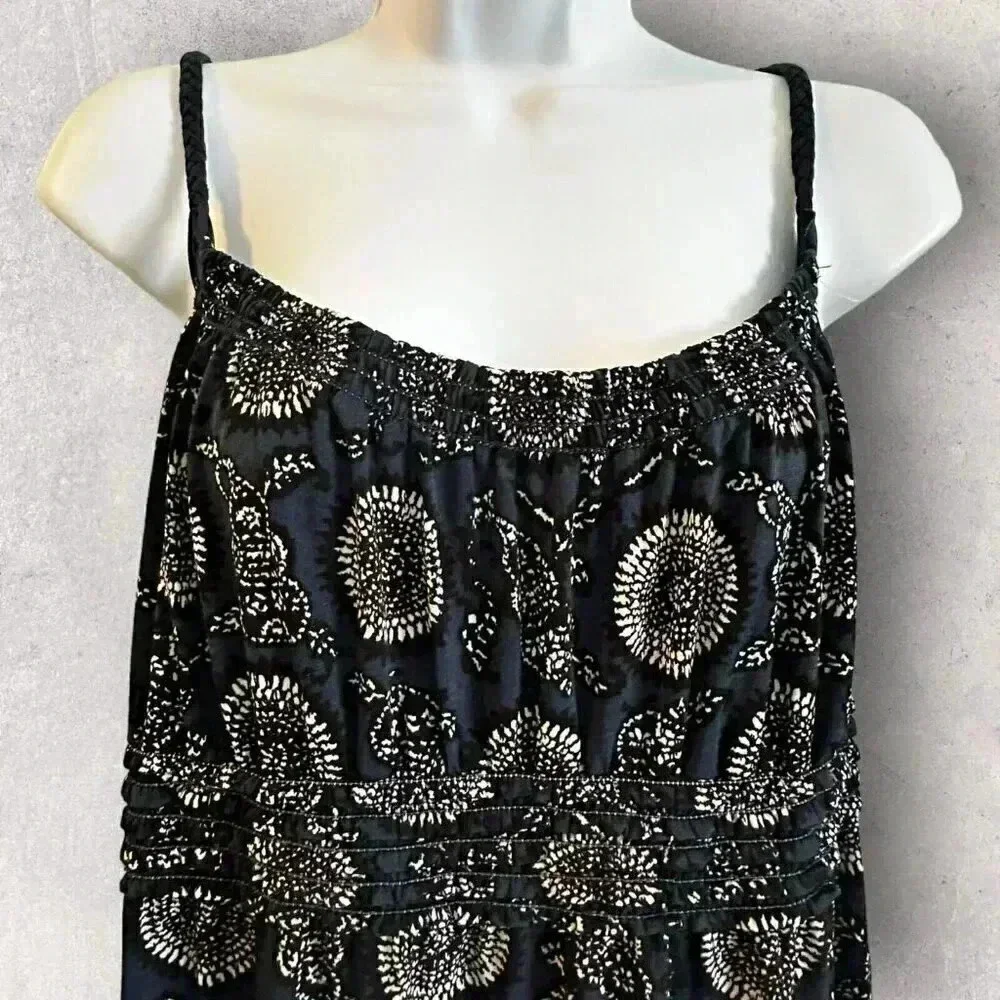 Max Studio dress Size Medium blue bandana print short sleeveless - Picture 6 of 11